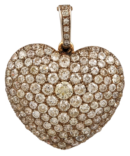 VICTORIAN Diamond Heart Pendant – CollectorsNet