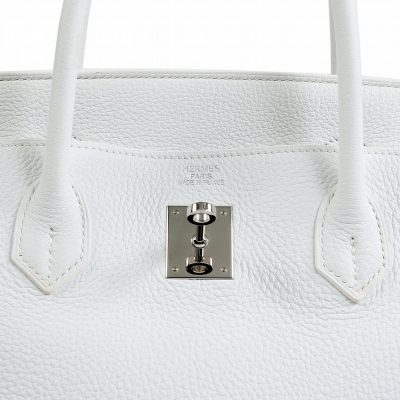 Authentic Hermès 40 Cm White Togo Birkin