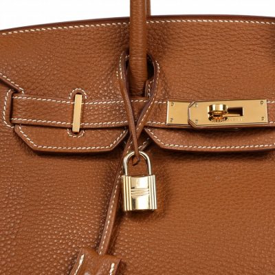 Authentic Hermès 30 Cm Gold Togo Leather Birkin