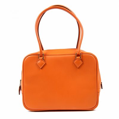 Authentic Hermès Orange Plume Bag