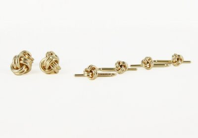 14kt Yellow Gold Tiffany & Co Love Knot Cufflink Set