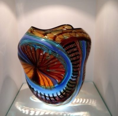 Zanfirico glass vessel