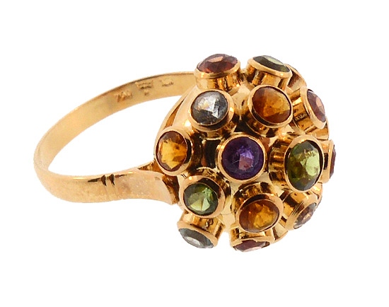 H Stern 18K Gold Multi-Stone Sputnik Ring – CollectorsNet