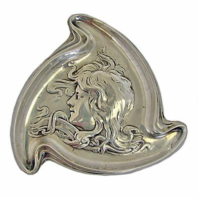 Unger Bros. Art Nouveau Sterling Pin Tray
