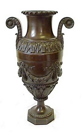 19th C Continental Neoclassical Bronze Urn Circa 1880