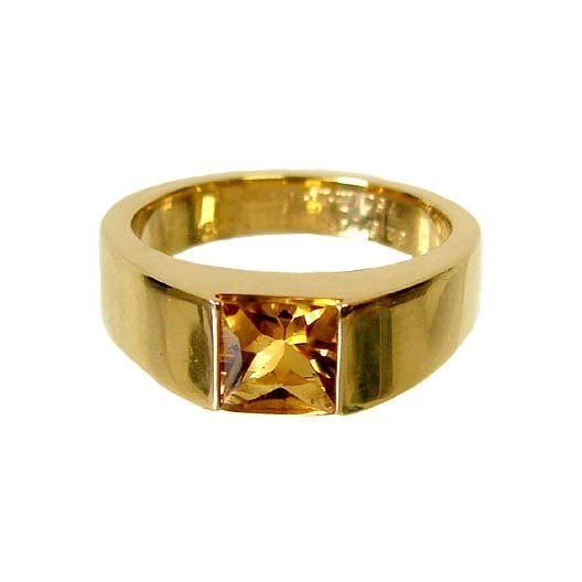 18K Gold and Citrine CARTIER Tank Ring c.1999