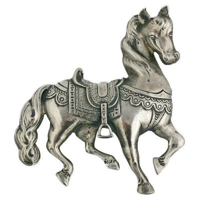 Gumps Sterling Silver Horse Brooch Designed by Cini