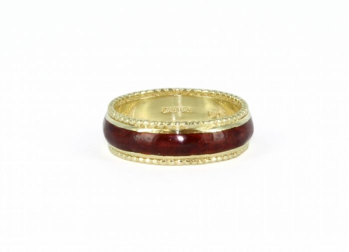 18kt Yellow Gold Cartier Enamel Ring