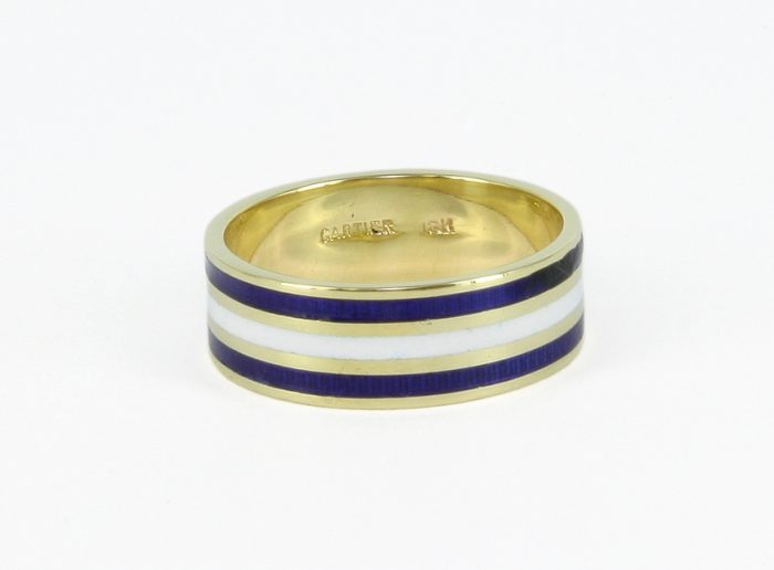 18kt Yellow Gold Cartier Enamel Ring