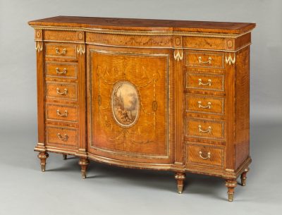 A Magnificent Side Cabinet in the Adam Manner Firmly Attributed to Wright & Mansfield of London