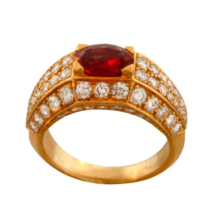 CARTIER Ruby Diamond Ring