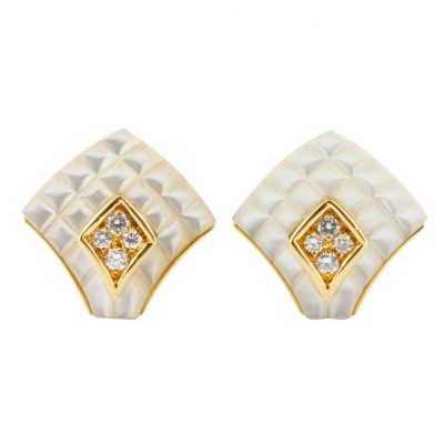 Mauboussin Mother of Pearl and Diamond Studs