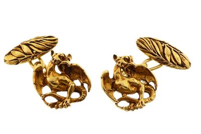 Napoleon III 18K Gold Mythological Griffin Cufflinks