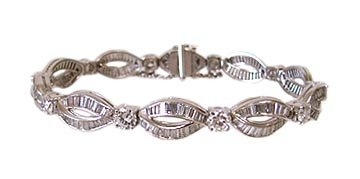 Custom Made Platinum and Diamond Lady's Bracelet