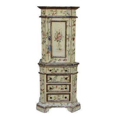 Italian Painted Baroque Style Cabinet 20th C
