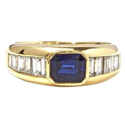 Tiffany Sapphire and Diamond Engagement Ring