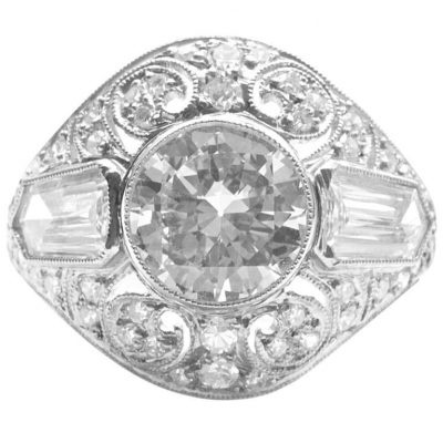 Art Deco Old European Cut Diamond Ring