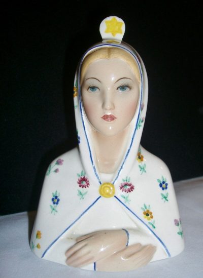 Lenci Bust of Blonde Woman Deco Period