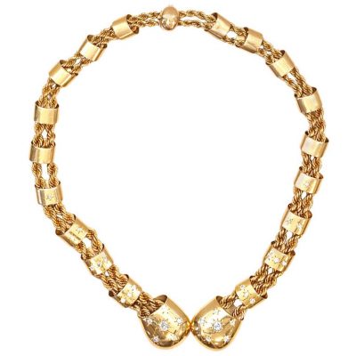 Fine Boucheron Paris Diamond and Gold Necklace