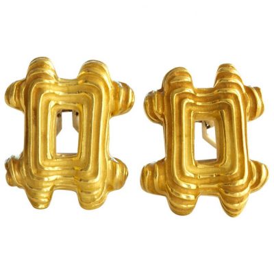 Christopher Walling Gold Earrings
