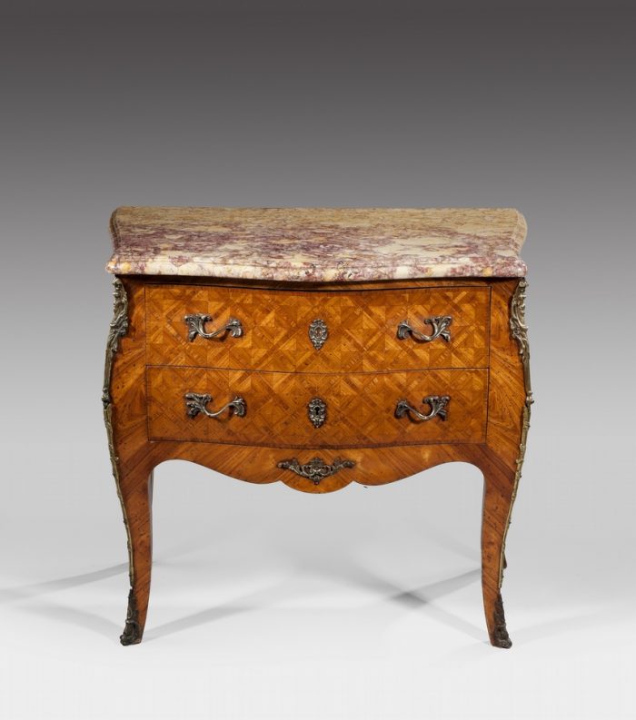 A French 19th Century Kingwood Parquetry Commode.