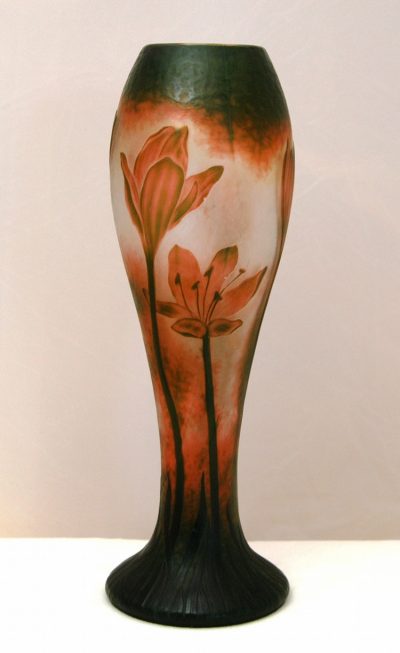 A Daum Nancy Cameo Glass Vase