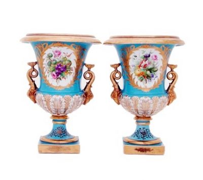 Pair of Turquoise Vases